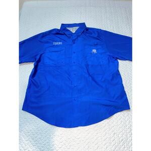 TSU TIGERS  Tennessee State University PROEDGE Men’s Blue Vented Fishing Shirt